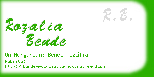 rozalia bende business card