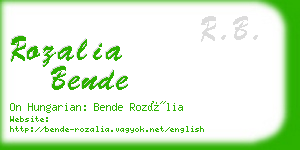 rozalia bende business card